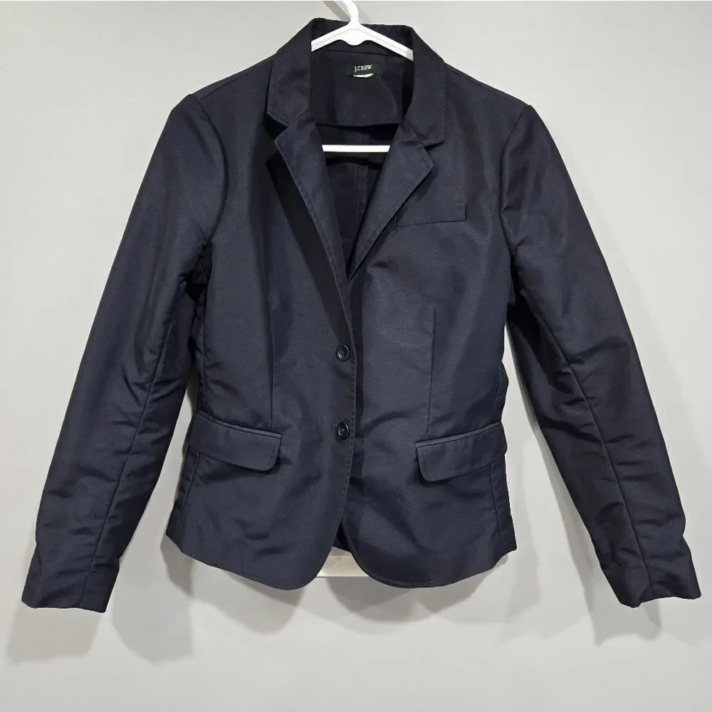 🐢 J. Crew Waterproof Rain Blazer Navy.  🌧️ ☔